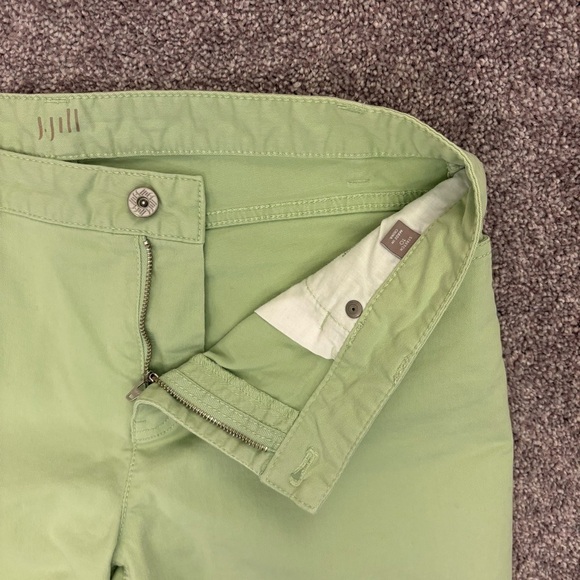 J. Jill Women's Cropped Pants Size 10 Green Authentic Fit Mid Rise Stretch EUC - Picture 3 of 13